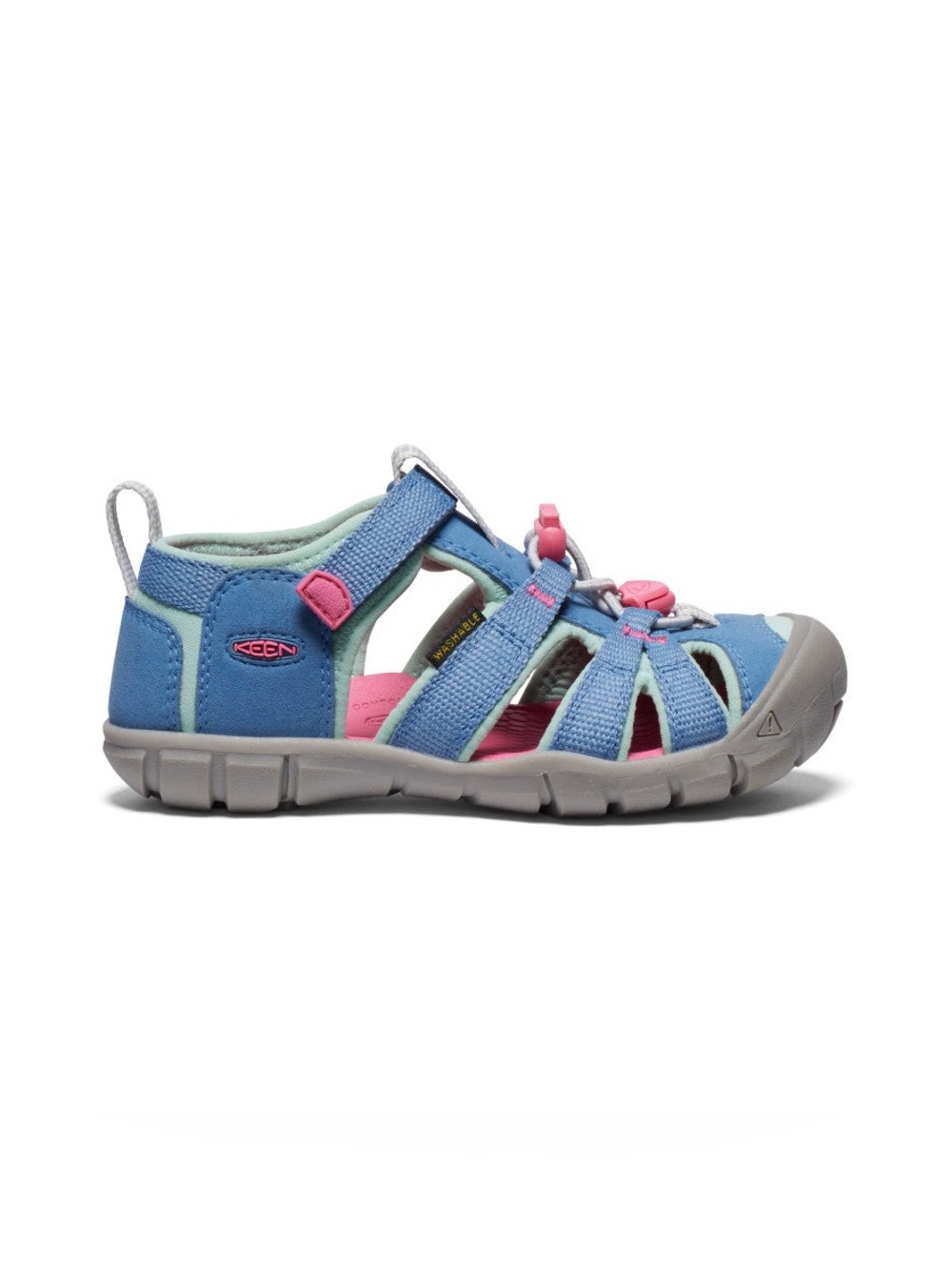 KEEN Seacamp II CNX Kids Sandals Coronet Blue Hot Pink Size 3 EU 35